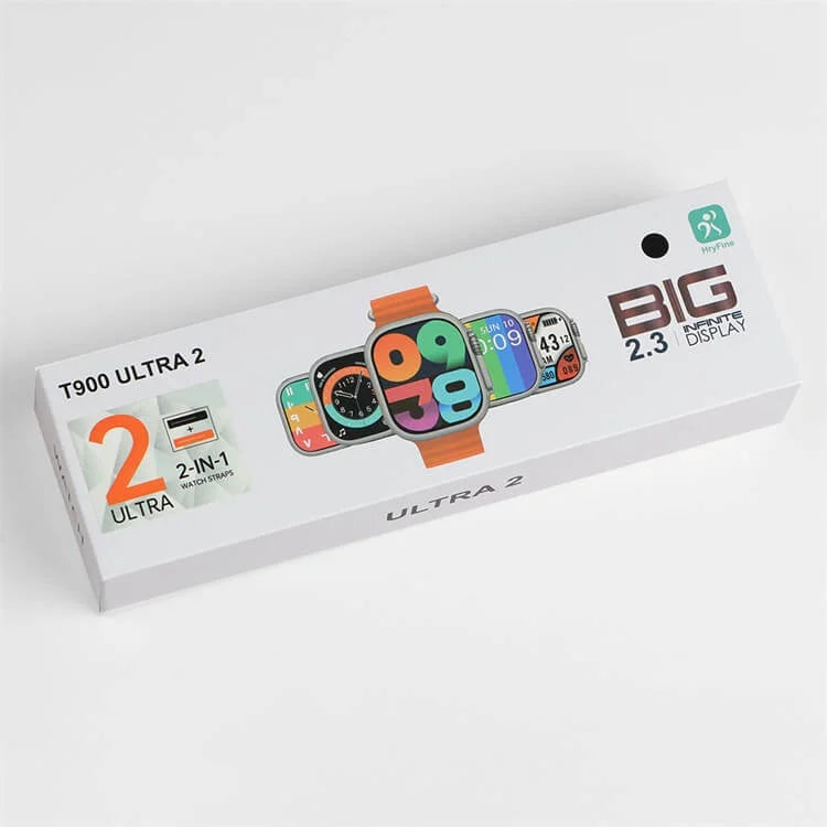 Smartwatch T900 Ultra 2, 2.3" pulgadas, 2 correas en 1