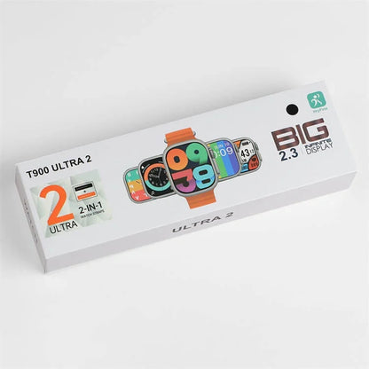 Smartwatch T900 Ultra 2, 2.3" pulgadas, 2 correas en 1
