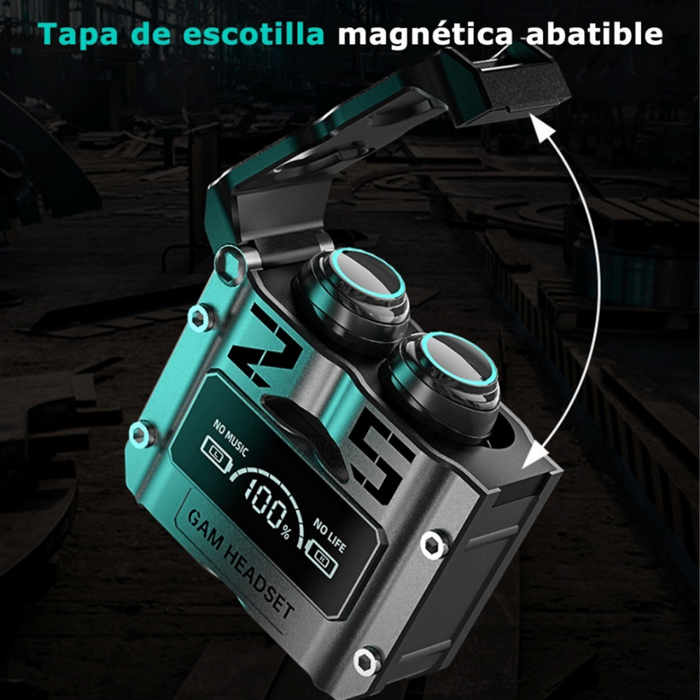 Audífonos inalámbricos Gamer Pantalla Digital M25